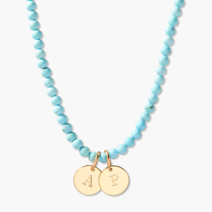 Madeline Turquoise Initial Necklace