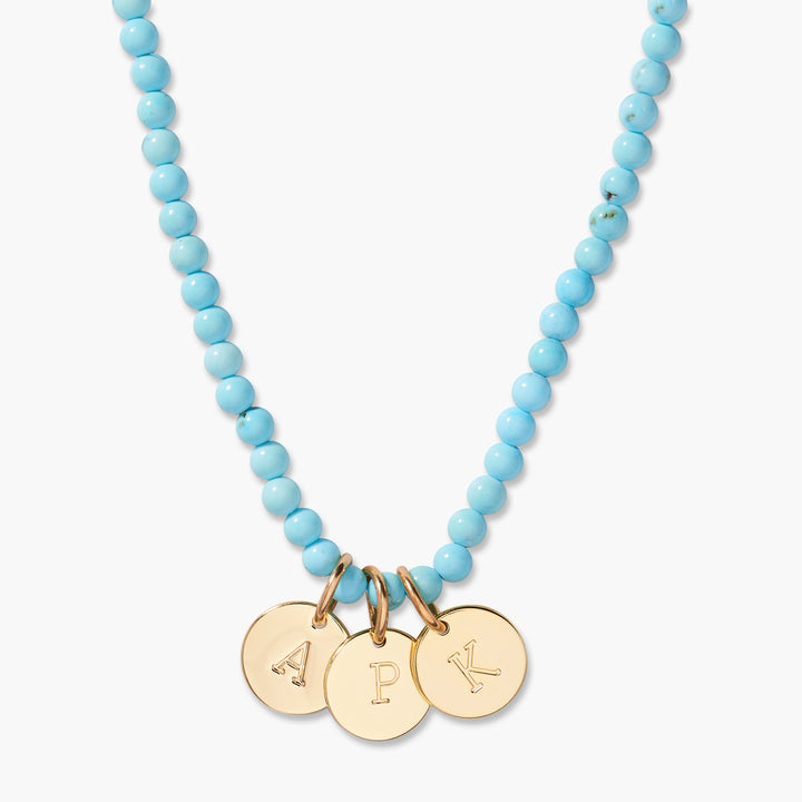 Madeline Turquoise Initial Necklace