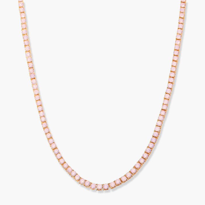 Isabella Opal Blush Tennis Necklace