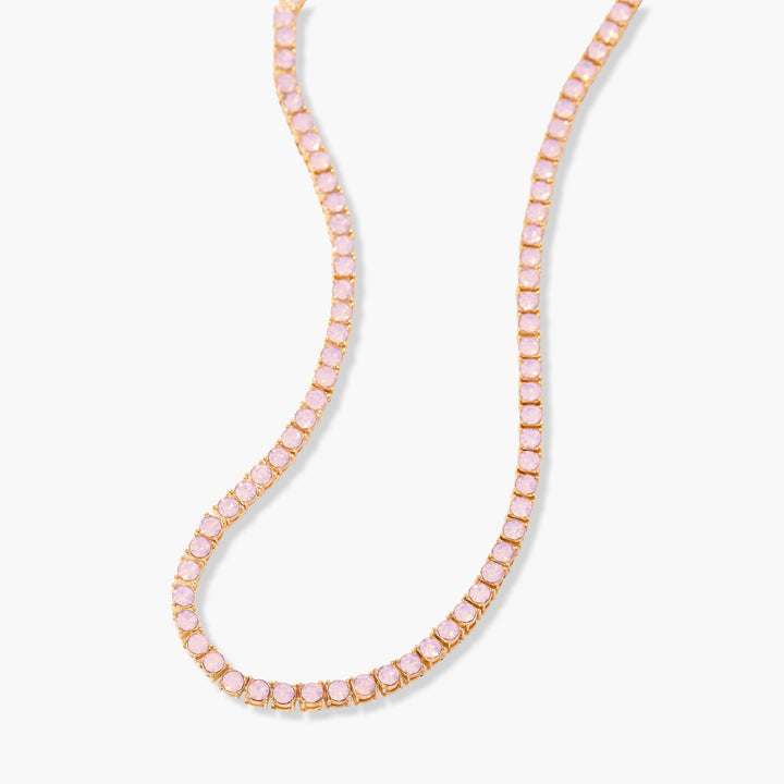 Isabella Opal Blush Tennis Necklace