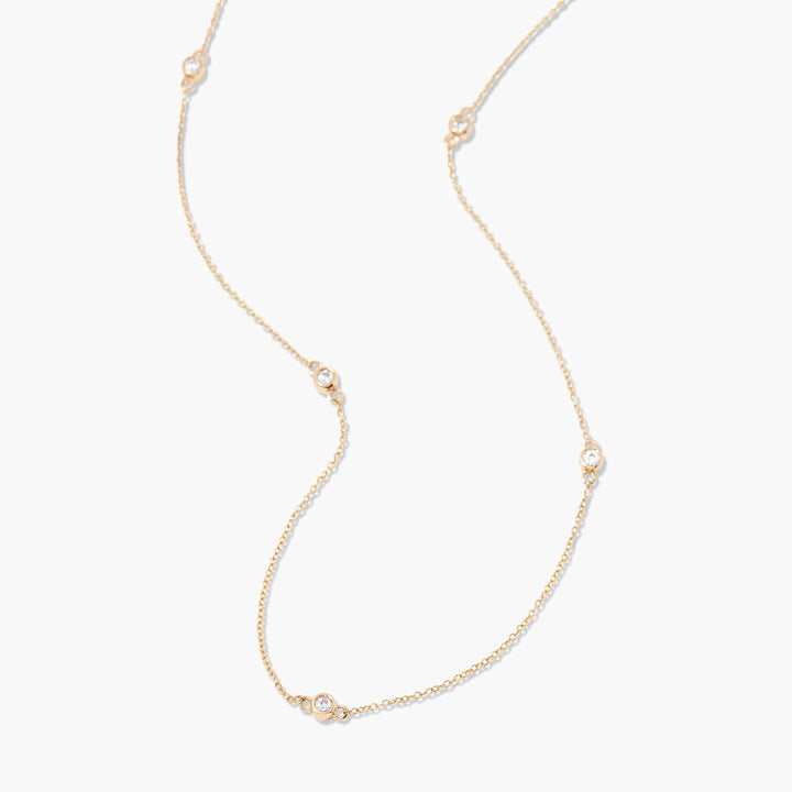 Juliet 14K Gold Station Diamond Necklace