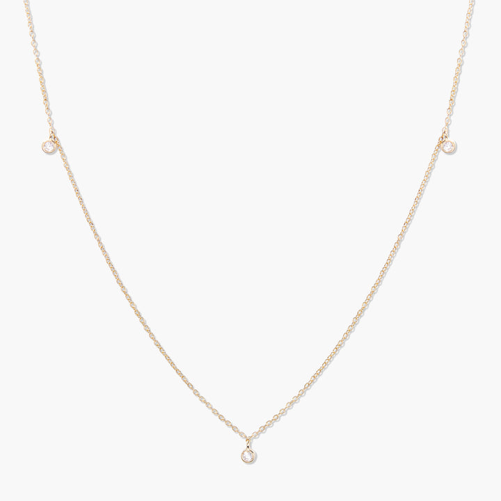 Juliet 14K Gold Floating Diamond Necklace