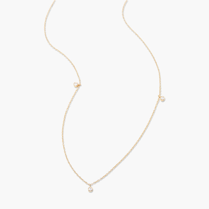 Juliet 14K Gold Floating Diamond Necklace