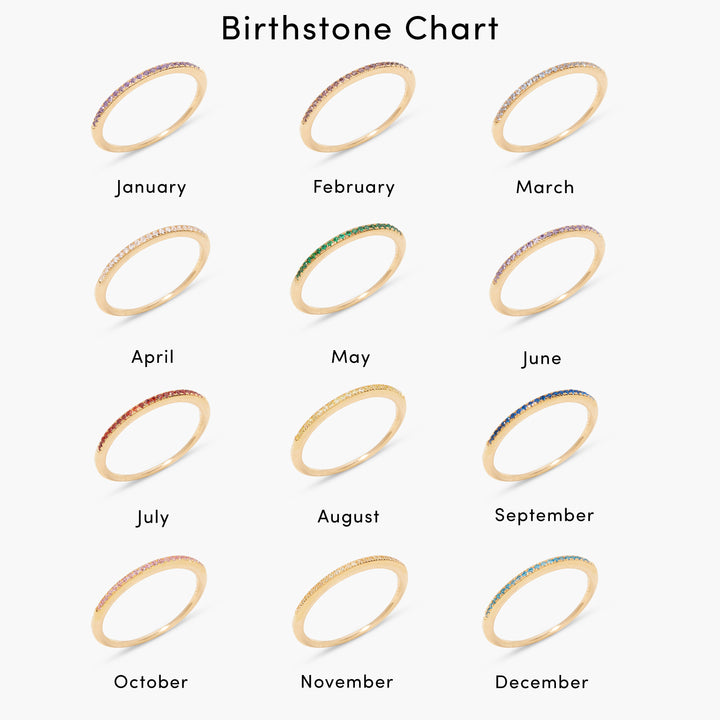 Ariana Gold Birthstone Ring