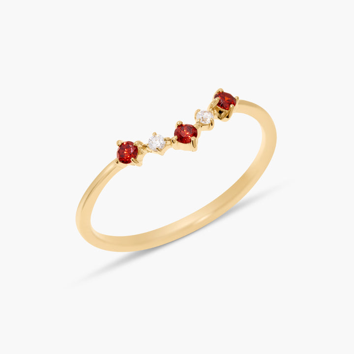 Lydia Vermeil Birthstone Ring