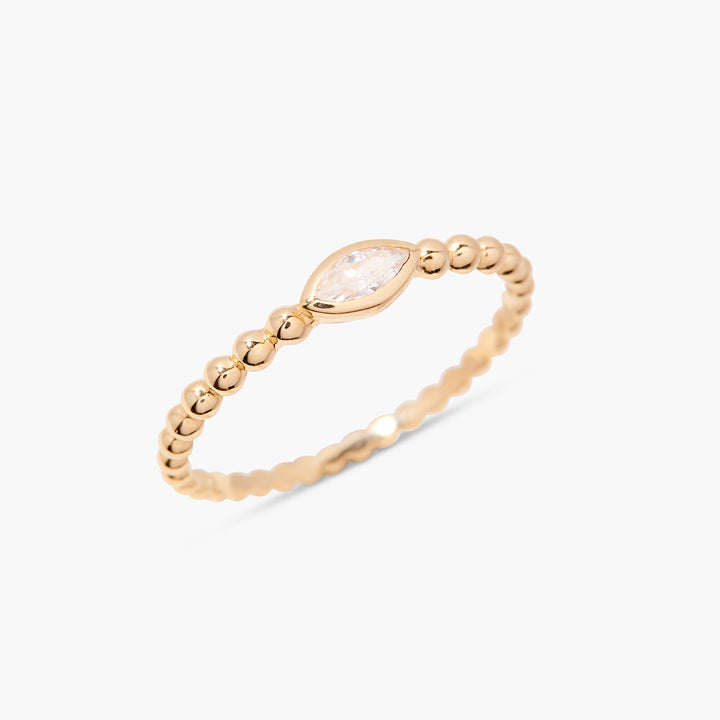 Lumi 14K Gold Marquise Ring