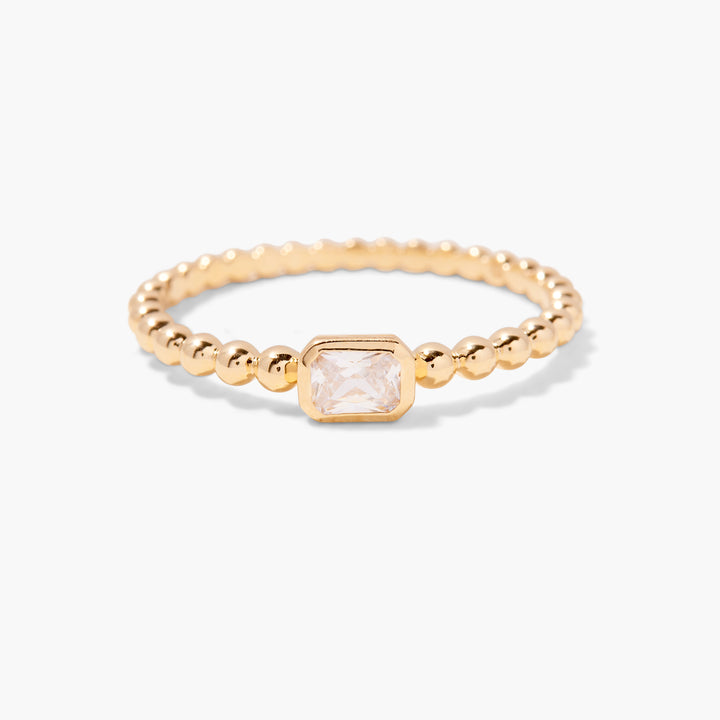 Lumi 14K Gold Emerald Diamond Ring