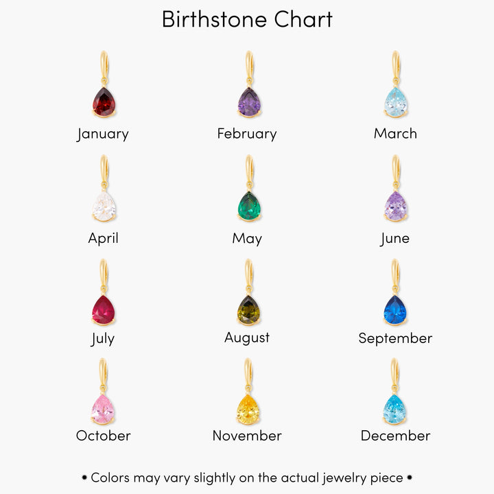 Melrose Teardrop Birthstone Necklace