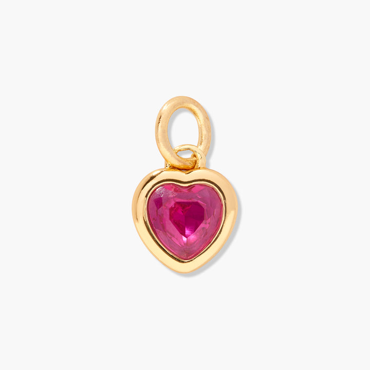 Mackenzie Heart Birthstone Charm