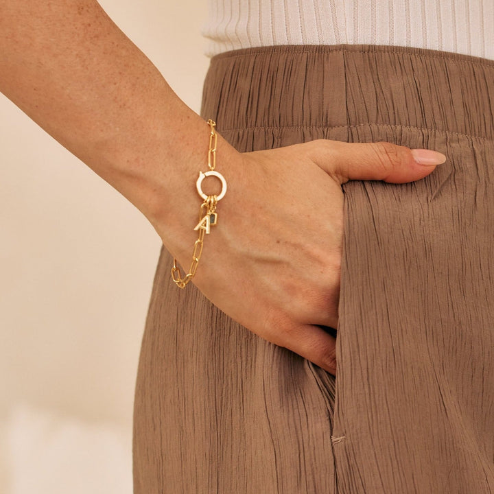 Colette Birthstone Initial Bracelet