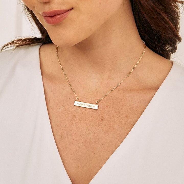 Coordinate Bar Necklace