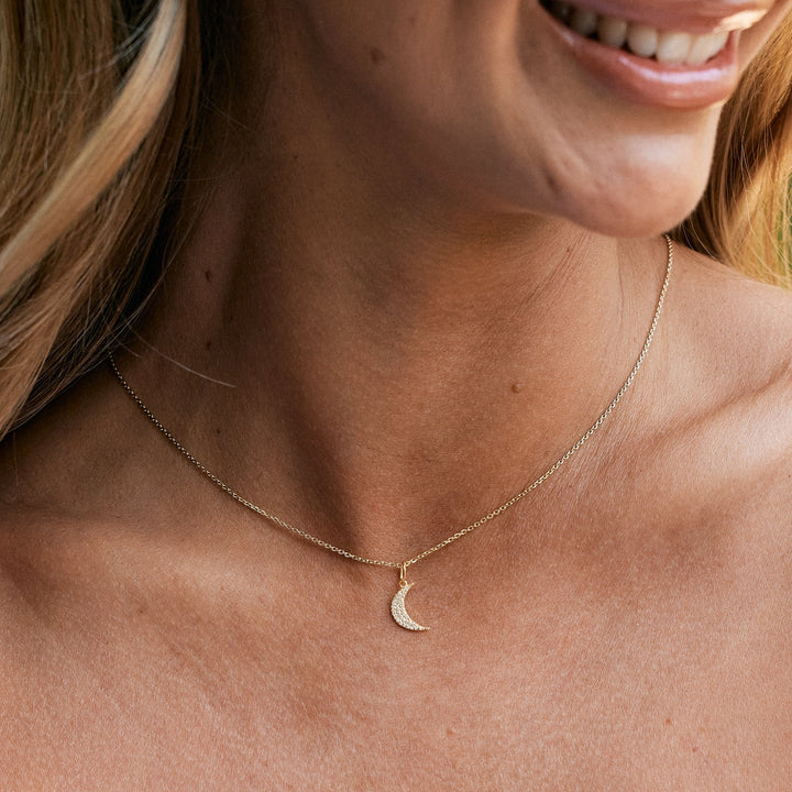 Adeline Moon Vermeil Necklace