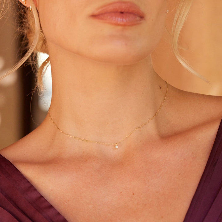 Audrey 14K Gold Diamond Necklace