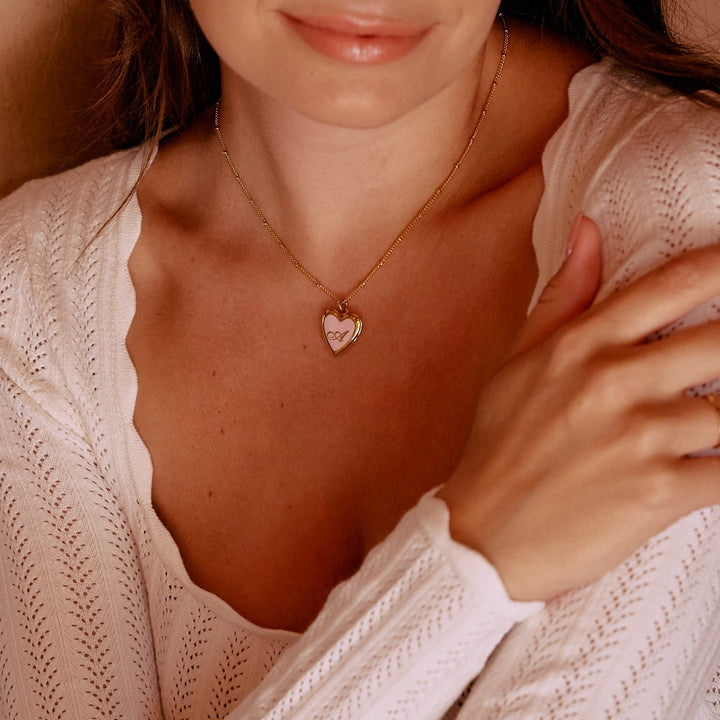 Isla Heart Enamel Locket