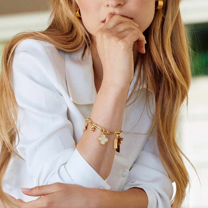 Cami Birthstone Initial Charm Bracelet