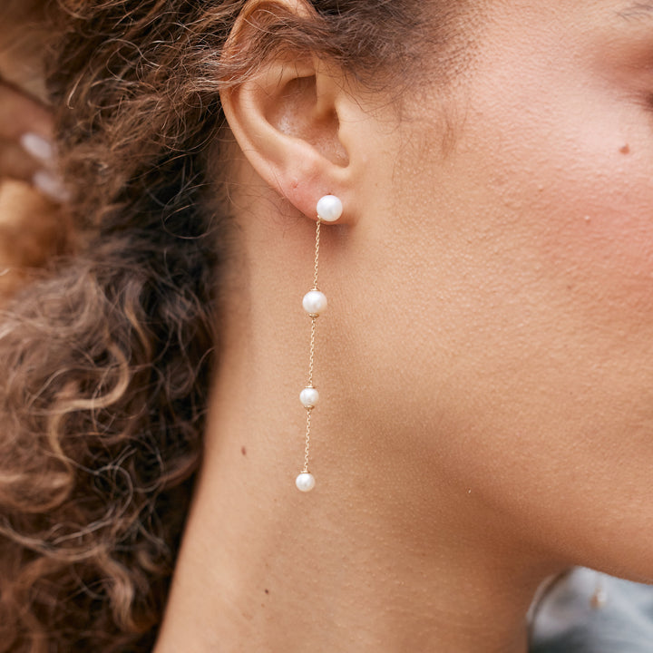 Florence 14K Gold Pearl Earrings