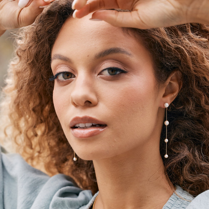 Florence 14K Gold Pearl Earrings