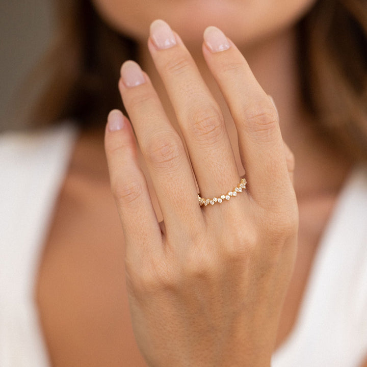 Lacy 14K Gold Diamond Ring