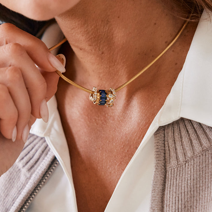 Gracie Gold Vermeil Diamond Heart Bead