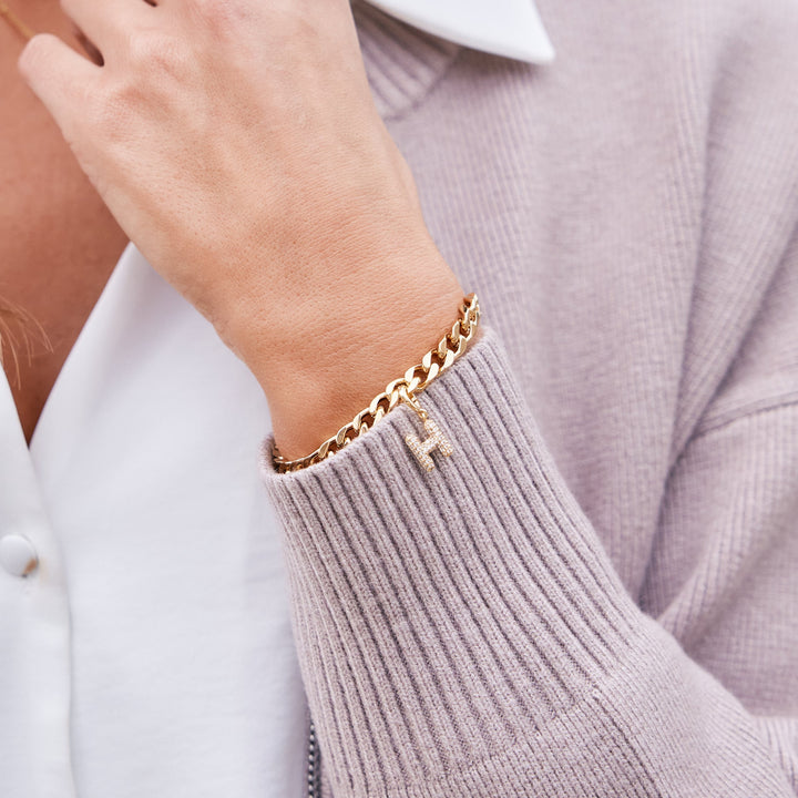 Ella Crystal Initial Bracelet