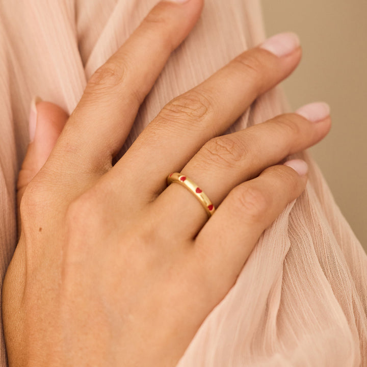 Maeve Heart Enamel Ring