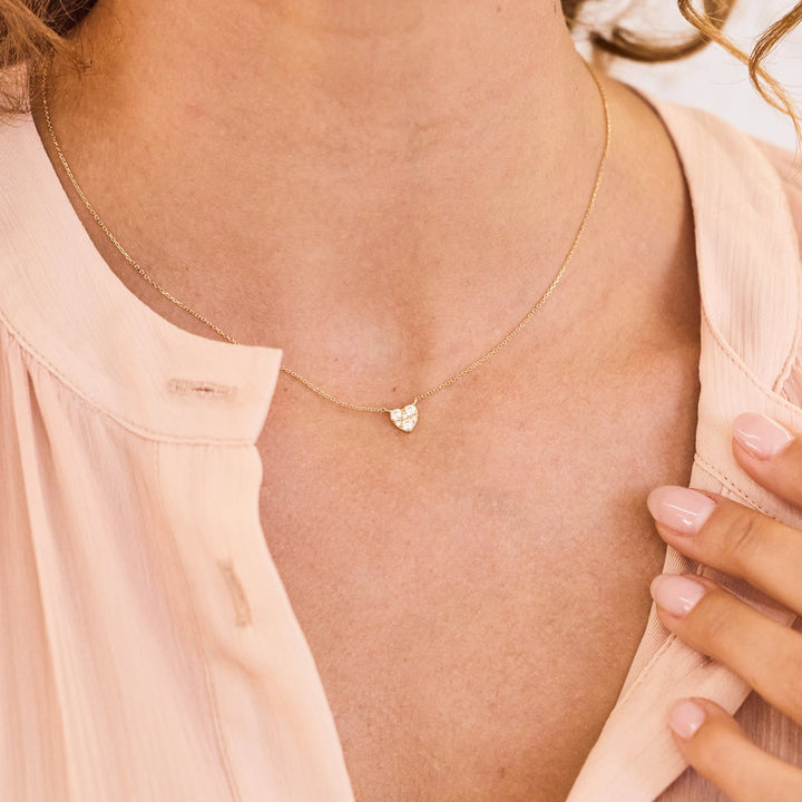 Polly 14K Gold Heart Diamond Necklace