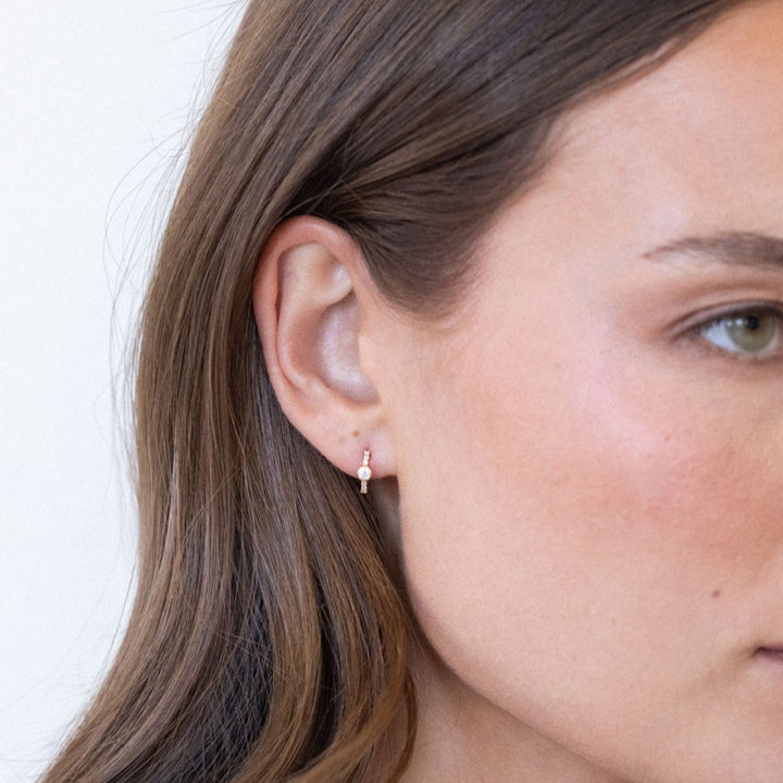 Lumi 14K Gold Diamond Hoops