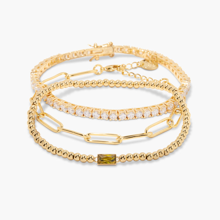 Kylie Birthstone Bracelet Set