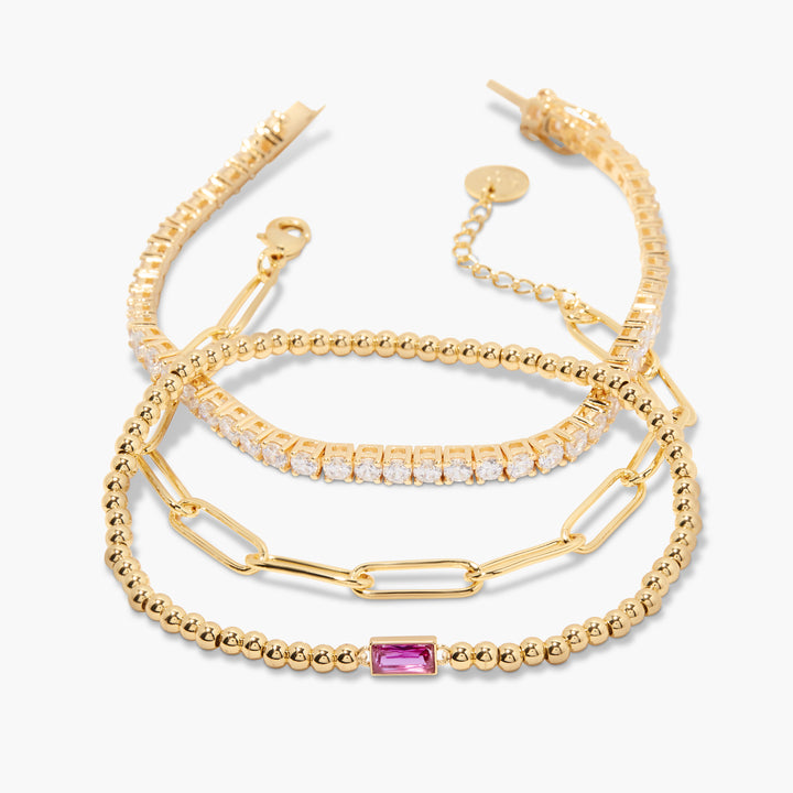 Kylie Birthstone Bracelet Set