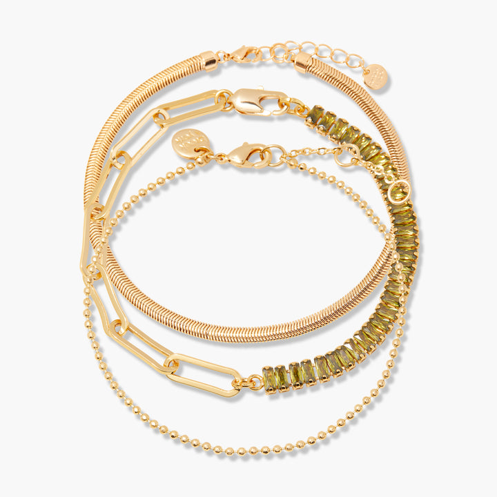 Priya Birthstone Tennis Bracelet Set