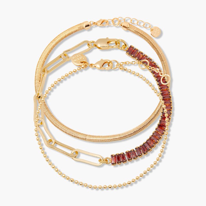 Priya Birthstone Tennis Bracelet Set