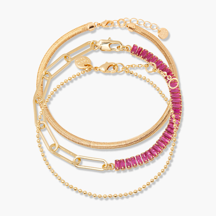 Priya Birthstone Tennis Bracelet Set