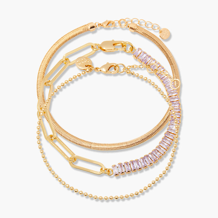 Priya Birthstone Tennis Bracelet Set