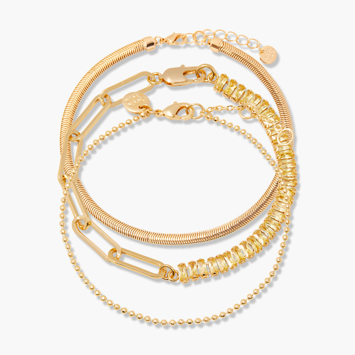 Priya Birthstone Tennis Bracelet Set