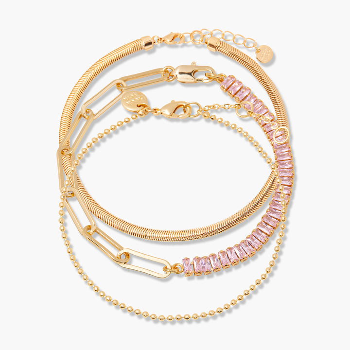 Priya Birthstone Tennis Bracelet Set
