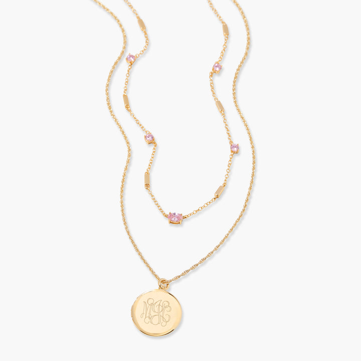 Isla Locket Birthstone Layering Set