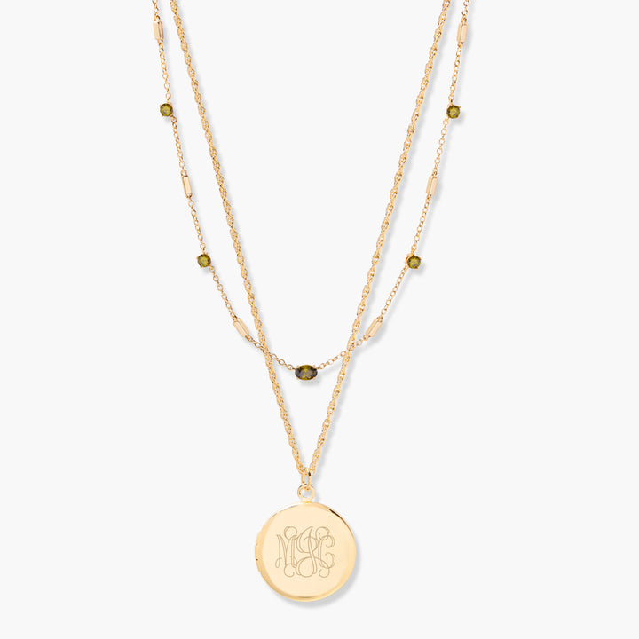 Isla Locket Birthstone Layering Set