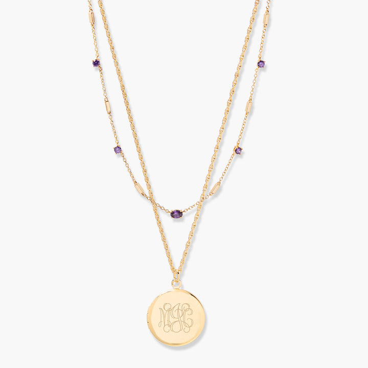 Isla Locket Birthstone Layering Set