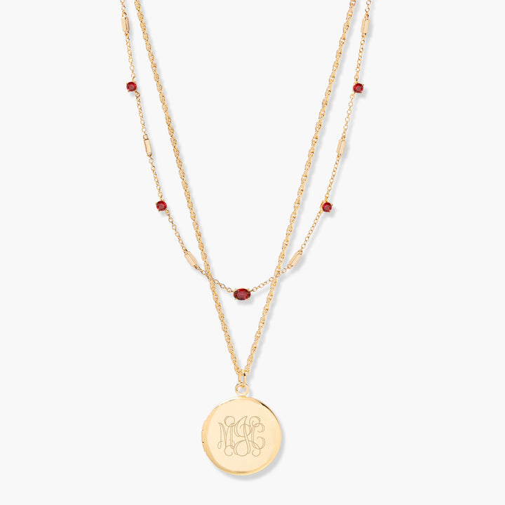 Isla Locket Birthstone Layering Set