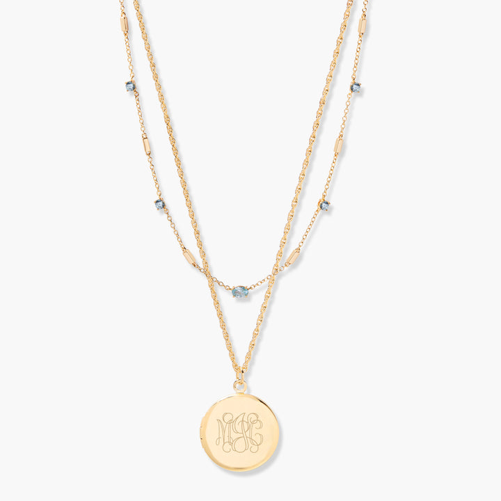 Isla Locket Birthstone Layering Set