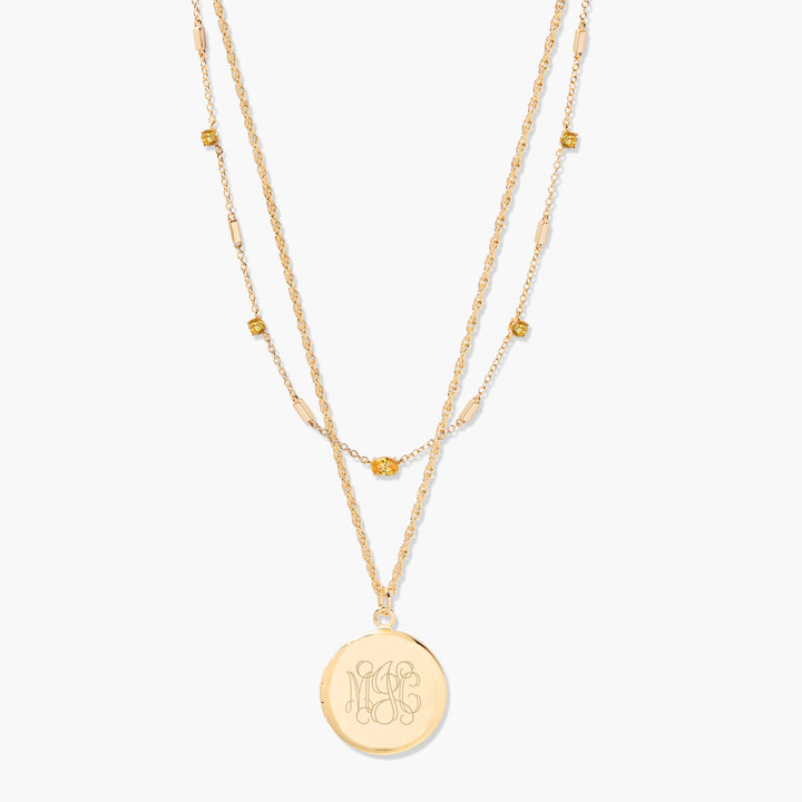 Isla Locket Birthstone Layering Set