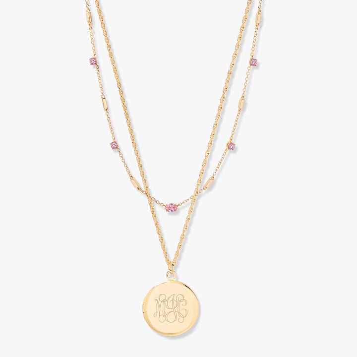 Isla Locket Birthstone Layering Set