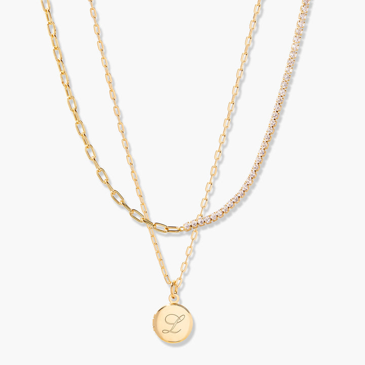 Isla Petite Locket Birthstone Layering Set
