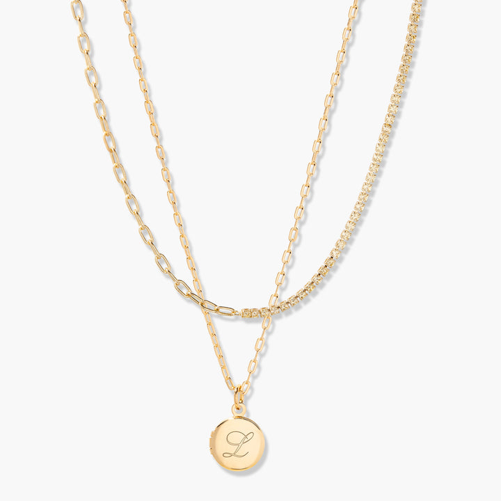 Isla Petite Locket Birthstone Layering Set