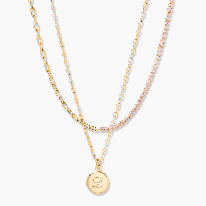 Isla Petite Locket Birthstone Layering Set