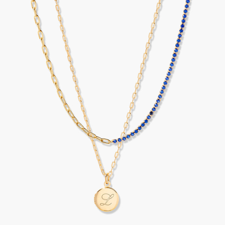 Isla Petite Locket Birthstone Layering Set