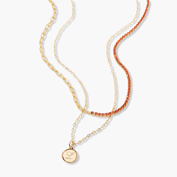 Isla Petite Locket Birthstone Layering Set