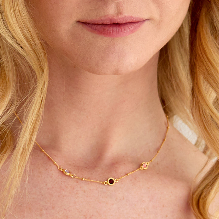 Jules Three Birthstone Necklace
