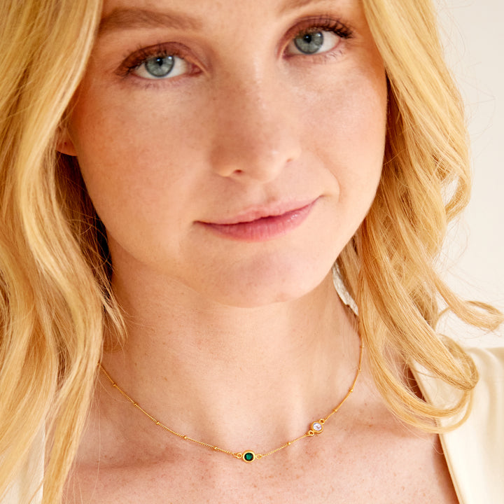 Jules Two Birthstone Necklace