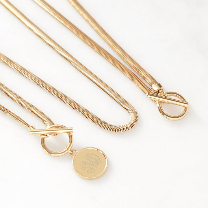 Izzy Herringbone Toggle Necklace